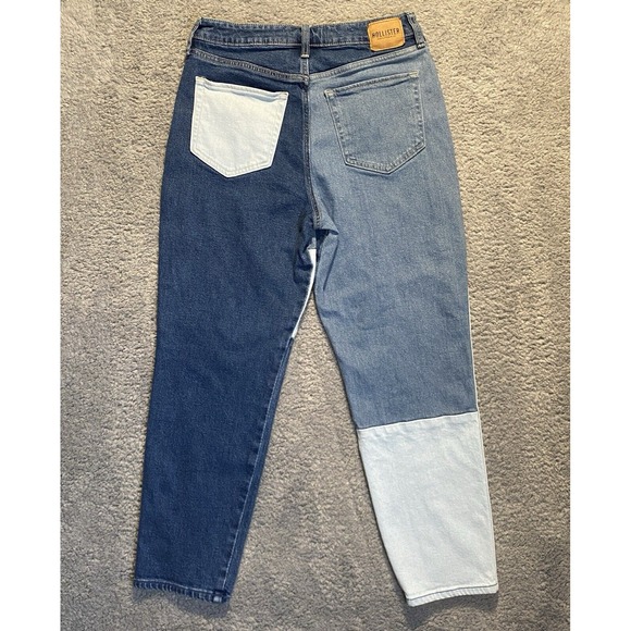 Hollister Ultra High Rise Mom Jeans Size‎ 9R Patchwork Vintage Stretch - Picture 2 of 11